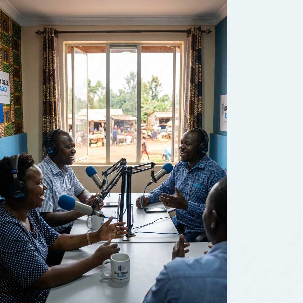 Panel discussion in the Bar Ober Radio studio